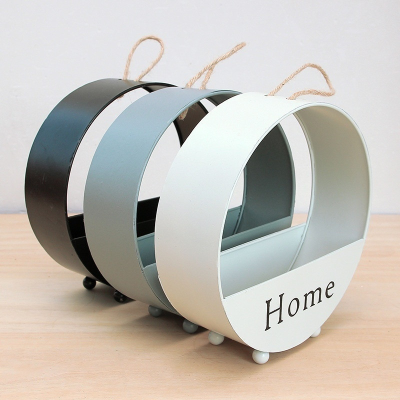 1gb Jauna Ziemeļvalstu kaltas dzelzs vāze piekarināma pie sienas ziedu grozs apaļš puķu pods istabas sienas stiprinājums mājas dekors mākslas dekors