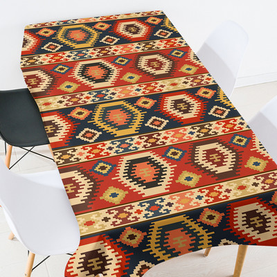 Ģeometrisko svītru apdruka ūdensizturīgs galdauts kāzu galdauts galdauts taisnstūrveida kafijas galdiņš viesistabas serape