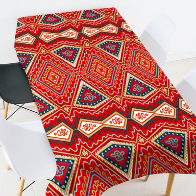 Ģeometrisko svītru apdruka ūdensizturīgs galdauts kāzu galdauts galdauts taisnstūrveida kafijas galdiņš viesistabas serape