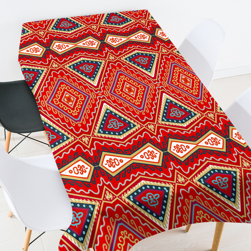 Ģeometrisko svītru apdruka ūdensizturīgs galdauts kāzu galdauts galdauts taisnstūrveida kafijas galdiņš viesistabas serape