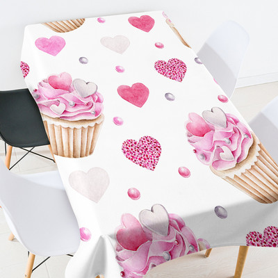 Karikatūra gādīgi dzīvnieki kafijas galdiņš viesistabai ūdensizturīgs galdauts galda pārklājs lina galdauts balts galdauts galds