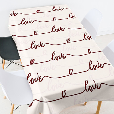 Karikatūra gādīgi dzīvnieki kafijas galdiņš viesistabai ūdensizturīgs galdauts galda pārklājs lina galdauts balts galdauts galds