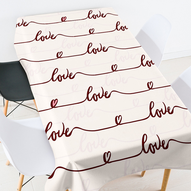 Karikatūra gādīgi dzīvnieki kafijas galdiņš viesistabai ūdensizturīgs galdauts galda pārklājs lina galdauts balts galdauts galds