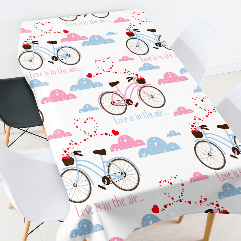 Karikatūra gādīgi dzīvnieki kafijas galdiņš viesistabai ūdensizturīgs galdauts galda pārklājs lina galdauts balts galdauts galds