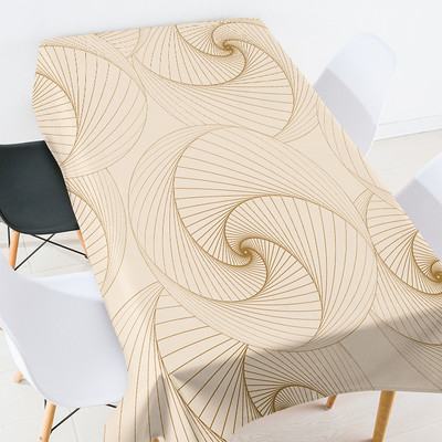 Ģeometriskas svītras pusdienu galda dekorēšana kāzu dekorēšana kafijas galdiņš viesistabai mežģīņu galdauts rūtains galdauta mētelis