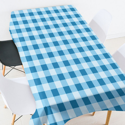 Krāsu ģeometriski svītraina režģa galdautu komplekts kāzu dekorēšana Elastīgs stikla galda aizsargs taisnstūra galdauts