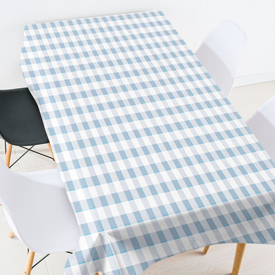 Krāsu ģeometriski svītraina režģa galdautu komplekts kāzu dekorēšana Elastīgs stikla galda aizsargs taisnstūra galdauts