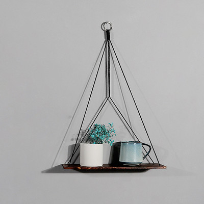 Koka plaukts Makrama sienas dekors Boho plauktu organizators Mājas dekors Peldošie plaukti sienas vannas istabas dekoram Augu statīvu plaukti