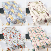 Ģeometriski svītrainu ziedu galdautu komplekts taisnstūrveida galdauts Elastīgs stikla galda aizsargs piknika sega galda pārklājs