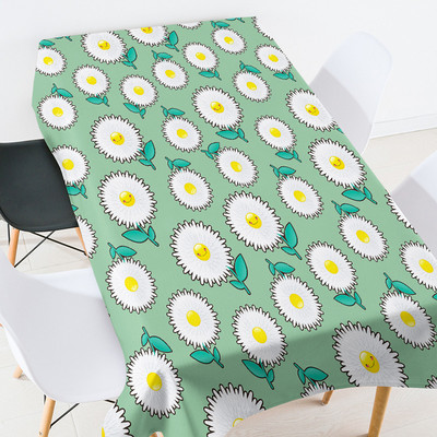 Ģeometriski svītrainu ziedu galdautu komplekts taisnstūrveida galdauts Elastīgs stikla galda aizsargs piknika sega galda pārklājs