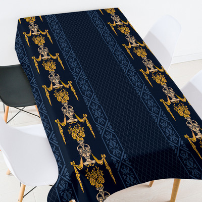 Ģeometriski svītrainu ziedu galdautu komplekts taisnstūrveida galdauts Elastīgs stikla galda aizsargs piknika sega galda pārklājs