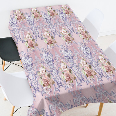 Ģeometriski svītrainu ziedu galdautu komplekts taisnstūrveida galdauts Elastīgs stikla galda aizsargs piknika sega galda pārklājs