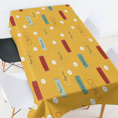 Ģeometriski svītrainu ziedu galdautu komplekts taisnstūrveida galdauts Elastīgs stikla galda aizsargs piknika sega galda pārklājs