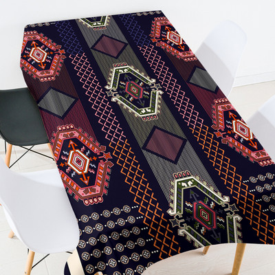 Ģeometriski svītrains režģis taisnstūra galda galdauts galdautu komplekts Prettraipu galdauts kāzu dekorācijas piknika sega