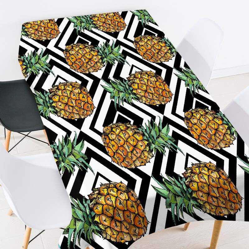 Ģeometriski svītrains režģis taisnstūra galda galdauts galdautu komplekts Prettraipu galdauts kāzu dekorācijas piknika sega