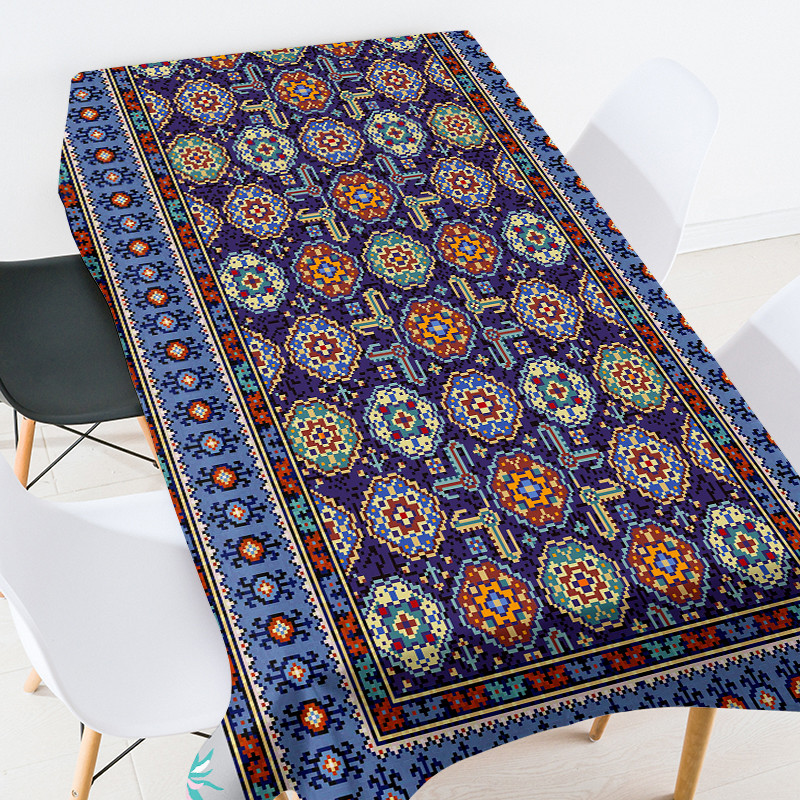 Ģeometriski svītrains režģis taisnstūra galda galdauts galdautu komplekts Prettraipu galdauts kāzu dekorācijas piknika sega