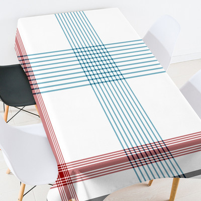 Geomeetriline triibuline võre Plekivastane laudlina laudlina komplekt peokaunistus Ristkülikukujulised laudlinad Söögilauad