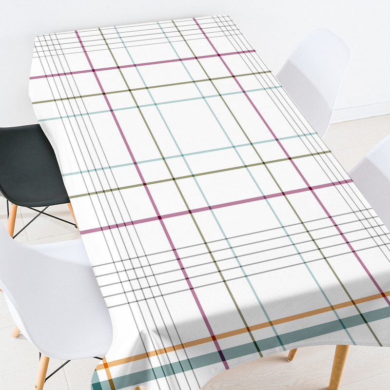 Geomeetriline triibuline võre Plekivastane laudlina laudlina komplekt peokaunistus Ristkülikukujulised laudlinad Söögilauad