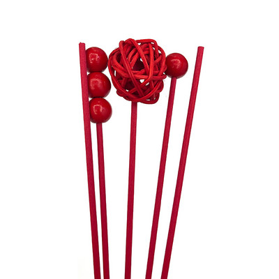5db Színes Fa Golyós Rattan Botok Otthon Illatok Színes Rattan Ball Reed Diffúzor Botok Barkácsolás Díszek Otthoni Dekoráció