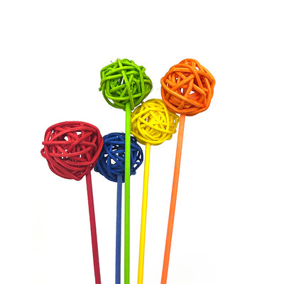 5db Színes Fa Golyós Rattan Botok Otthon Illatok Színes Rattan Ball Reed Diffúzor Botok Barkácsolás Díszek Otthoni Dekoráció