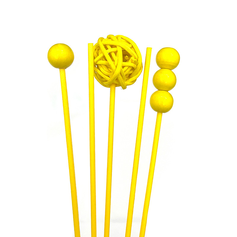 5db Színes Fa Golyós Rattan Botok Otthon Illatok Színes Rattan Ball Reed Diffúzor Botok Barkácsolás Díszek Otthoni Dekoráció