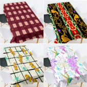 Ģeometriski svītraini ziedi taisnstūra galds galdauts kāzu noformējums Prettraipu galdauts ballīšu dekorēšana Galda pusdienošana