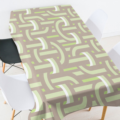 Ģeometriski svītraini ziedi taisnstūra galds galdauts kāzu noformējums Prettraipu galdauts ballīšu dekorēšana Galda pusdienošana