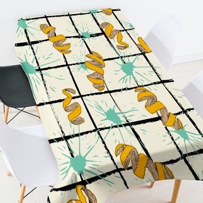 Ģeometriski svītraini ziedi taisnstūra galds galdauts kāzu noformējums Prettraipu galdauts ballīšu dekorēšana Galda pusdienošana