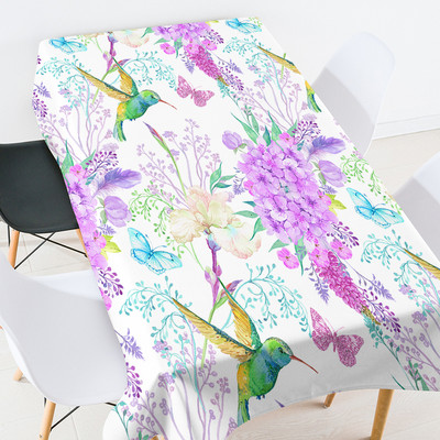 Ģeometriski svītraini ziedi taisnstūra galds galdauts kāzu noformējums Prettraipu galdauts ballīšu dekorēšana Galda pusdienošana