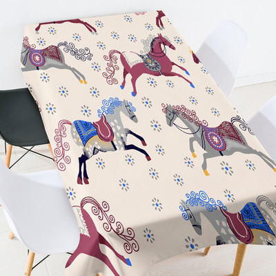 Ģeometriski svītraini ziedi taisnstūra galds galdauts kāzu noformējums Prettraipu galdauts ballīšu dekorēšana Galda pusdienošana