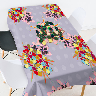 Ģeometriski svītraini ziedi taisnstūra galds galdauts kāzu noformējums Prettraipu galdauts ballīšu dekorēšana Galda pusdienošana