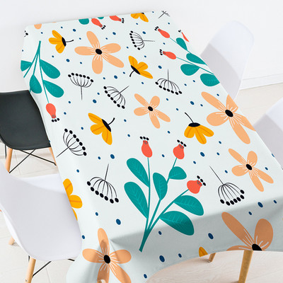 Puķu lapas pusdienu galda dekorēšana ūdensizturīgs galdauts galdauts taisnstūra kafijas galdiņš viesistabas kāzu dekoram