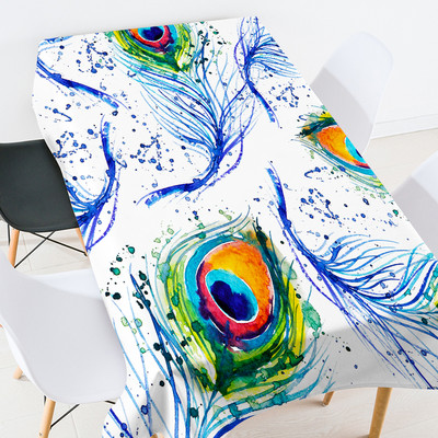 Puķu lapas pusdienu galda dekorēšana ūdensizturīgs galdauts galdauts taisnstūra kafijas galdiņš viesistabas kāzu dekoram