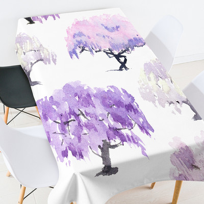 Puķu lapas pusdienu galda dekorēšana ūdensizturīgs galdauts galdauts taisnstūra kafijas galdiņš viesistabas kāzu dekoram