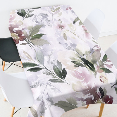 Puķu lapas pusdienu galda dekorēšana ūdensizturīgs galdauts galdauts taisnstūra kafijas galdiņš viesistabas kāzu dekoram