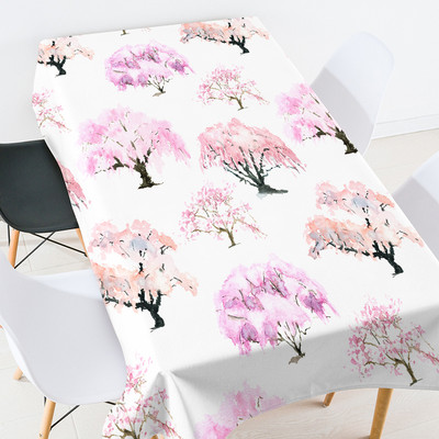 Puķu lapas pusdienu galda dekorēšana ūdensizturīgs galdauts galdauts taisnstūra kafijas galdiņš viesistabas kāzu dekoram