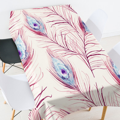 Puķu lapas pusdienu galda dekorēšana ūdensizturīgs galdauts galdauts taisnstūra kafijas galdiņš viesistabas kāzu dekoram