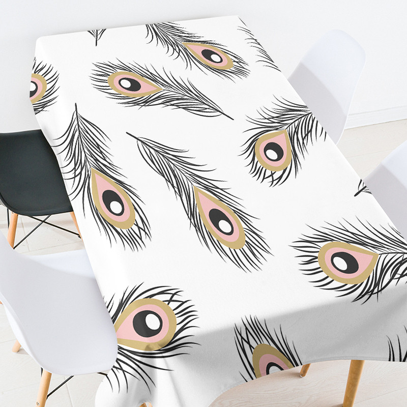 Puķu lapas pusdienu galda dekorēšana ūdensizturīgs galdauts galdauts taisnstūra kafijas galdiņš viesistabas kāzu dekoram