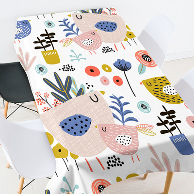 Animacinių filmų anime gyvūnų nėrinių staltiesė valgomojo stalo apdaila vandeniui atspari staltiesė staltiesė stačiakampė violetinė staltiesė