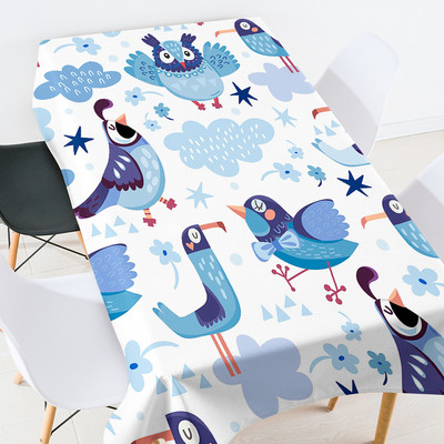 Animacinių filmų anime gyvūnų nėrinių staltiesė valgomojo stalo apdaila vandeniui atspari staltiesė staltiesė stačiakampė violetinė staltiesė