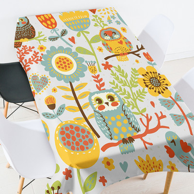 Animacinių filmų anime gyvūnų nėrinių staltiesė valgomojo stalo apdaila vandeniui atspari staltiesė staltiesė stačiakampė violetinė staltiesė