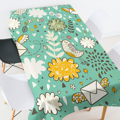 Animacinių filmų anime gyvūnų nėrinių staltiesė valgomojo stalo apdaila vandeniui atspari staltiesė staltiesė stačiakampė violetinė staltiesė