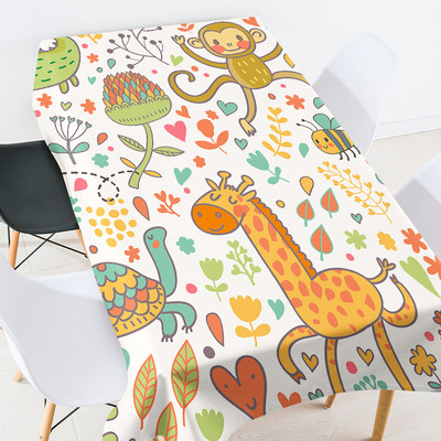 Animacinių filmų anime gyvūnų nėrinių staltiesė valgomojo stalo apdaila vandeniui atspari staltiesė staltiesė stačiakampė violetinė staltiesė