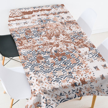 Правоъгълна покривка за маса с щампа с геометрични ленти Покривка против петна Одеяло за пикник Мушама върху маса Декорация за парти