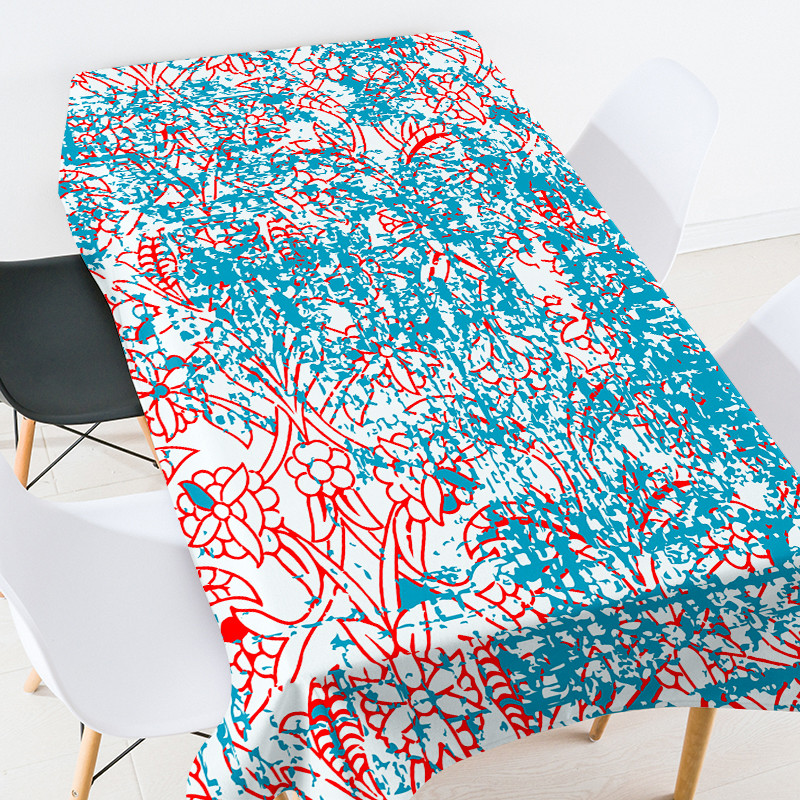 Ģeometrisko svītru apdruka taisnstūra galda galdauts Prettraipu galdauts piknika sega Eļļas lupatiņa uz galda svinību dekorācijas