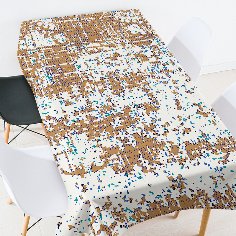 Ģeometrisko svītru apdruka taisnstūra galda galdauts Prettraipu galdauts piknika sega Eļļas lupatiņa uz galda svinību dekorācijas