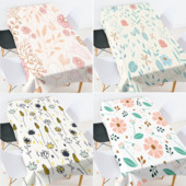 Ziedu lapas galdauts ūdensizturīgs galda galdauts Ēdamistabas galdi Galds pusdienu galda skrējējs galdauts kāzu dekorācijas mētelis