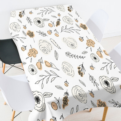 Ziedu lapas galdauts ūdensizturīgs galda galdauts Ēdamistabas galdi Galds pusdienu galda skrējējs galdauts kāzu dekorācijas mētelis