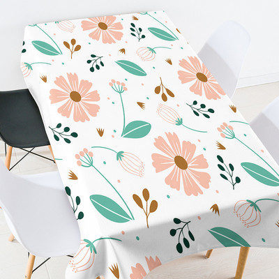 Ziedu lapas galdauts ūdensizturīgs galda galdauts Ēdamistabas galdi Galds pusdienu galda skrējējs galdauts kāzu dekorācijas mētelis