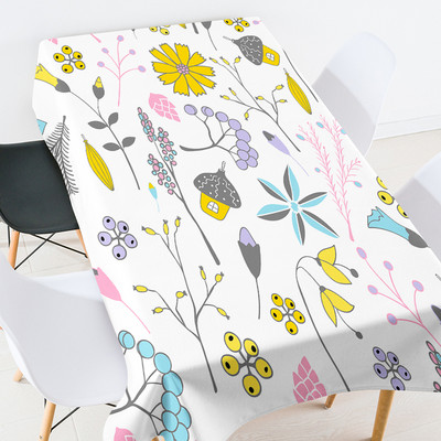 Ziedu lapas galdauts ūdensizturīgs galda galdauts Ēdamistabas galdi Galds pusdienu galda skrējējs galdauts kāzu dekorācijas mētelis